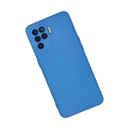 Erdo Ticaret Oppo Reno 5 Lite Kılıfı Mavi Nano Kadife Silikon Arka Kılıf