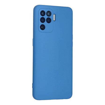 Reno 5 Lite Kılıf Nano içi Kadife Silikon - Mavi