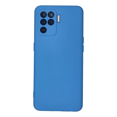 Reno 5 Lite Kılıf Nano içi Kadife Silikon - Mavi