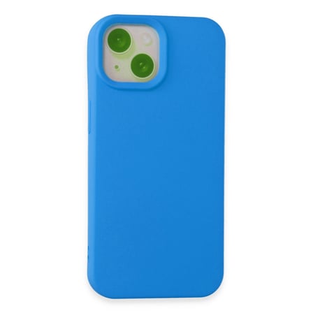 iPhone 15 Kılıf Nano içi Kadife Silikon - Mavi