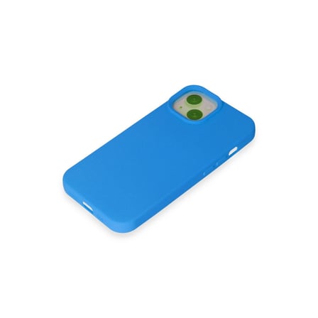 iPhone 15 Kılıf Nano içi Kadife Silikon - Mavi