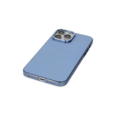 iPhone 14 Pro Kılıf Anka PC Sert Metal Kapak - Mavi