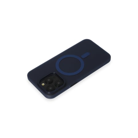 iPhone 15 Pro Max Kılıf Lodos Magneticsafe Mat Kapak - Mavi