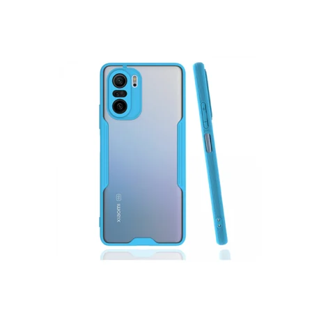 Poco F3 Kılıf Platin Silikon - Mavi
