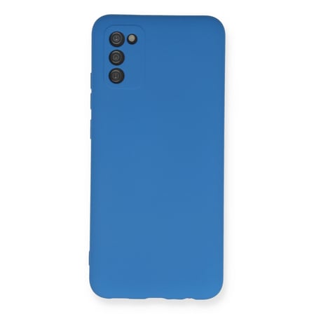 Galaxy A03S Kılıf Nano içi Kadife Silikon - Mavi