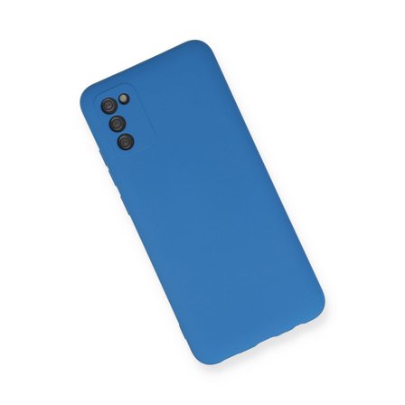 Galaxy A03S Kılıf Nano içi Kadife Silikon - Mavi