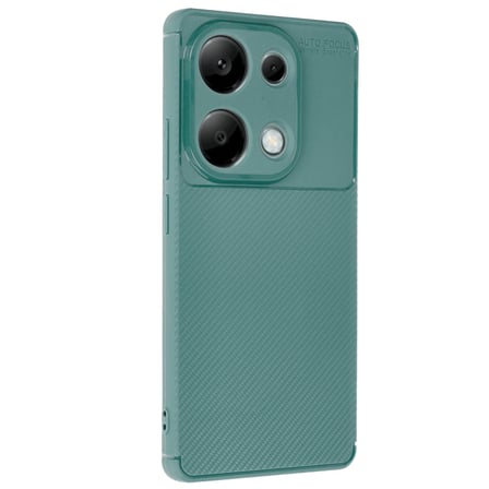Redmi Note 13 Pro 4G Kılıf Auto Focus Karbon Kapak - Koyu Yeşil