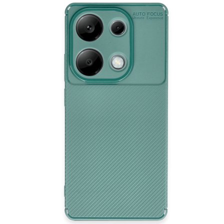 Redmi Note 13 Pro 4G Kılıf Auto Focus Karbon Kapak - Koyu Yeşil