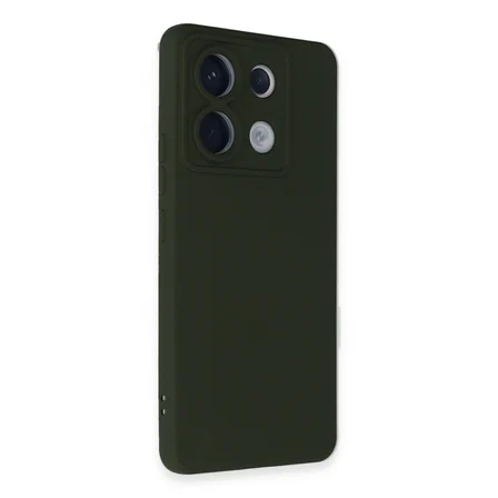 Redmi Note 13 Pro 5G Kılıf Nano içi Kadife Silikon - Koyu Yeşil
