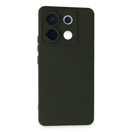 Redmi Note 13 Pro 5G Kılıf Nano içi Kadife Silikon - Koyu Yeşil
