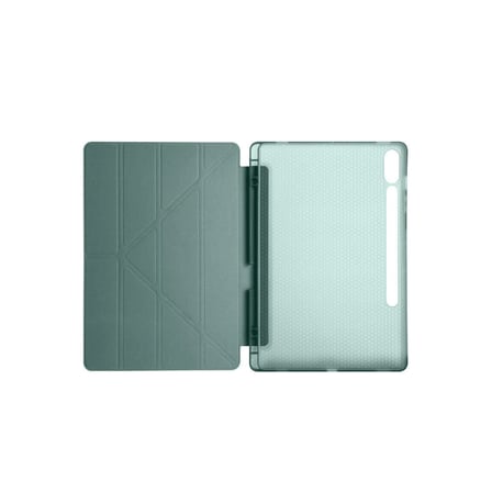 galaxy x610 tab s9 fe plus 12.4 kılıf kalemlikli mars tablet kılıfı - koyu yeşil