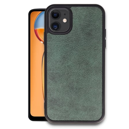 Apple iPhone 11 Uyumlu Kılıf Aras Deri Kapak - Koyu Yeşil