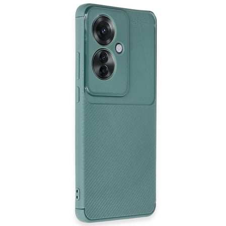 Reno 11F Kılıf Auto Focus Karbon Kapak - Koyu Yeşil