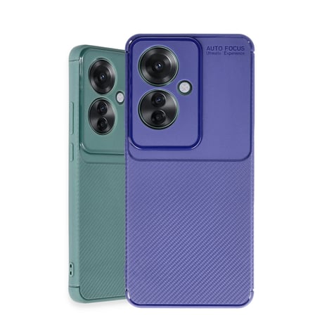 Reno 11F Kılıf Auto Focus Karbon Kapak - Koyu Yeşil
