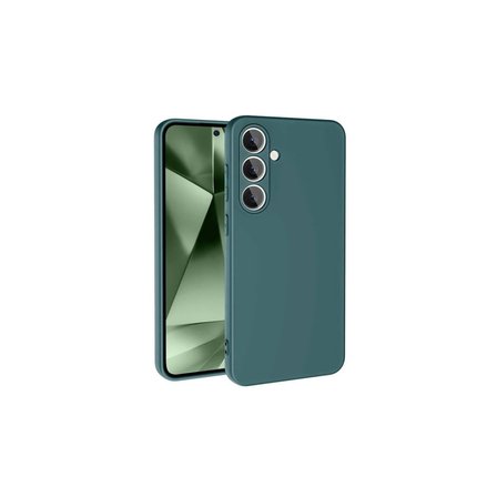 Galaxy S24 FE Kılıf Nano içi Kadife Silikon - Koyu Yeşil