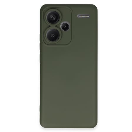 Redmi Note 13 Pro Plus Kılıf Nano içi Kadife Silikon - Koyu Yeşil