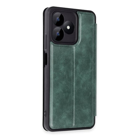 Note 50 4G Kılıf Flip Cover - Koyu Yeşil