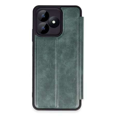 Realme Note 50 4G Kılıf Flip Cover - Koyu Yeşil