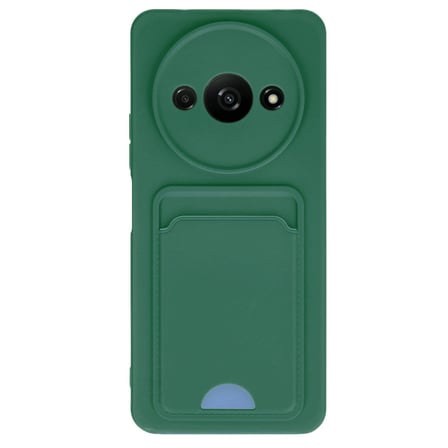 Redmi A3 4G Kılıf Kelvin Kartvizitli Silikon - Koyu Yeşil