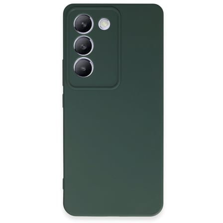 V30 Lite 4G Kılıf First Silikon - Koyu Yeşil