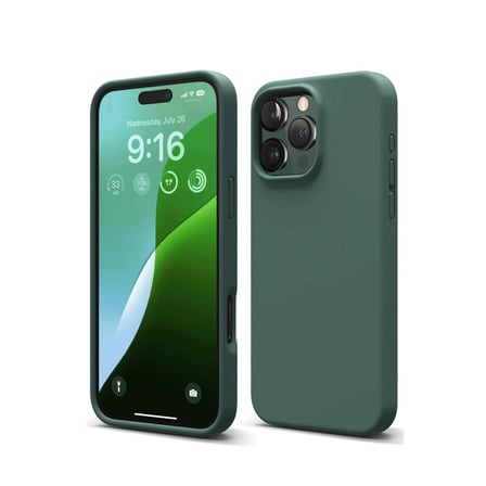 iPhone 16 Pro Max Kılıf First Silikon - Koyu Yeşil