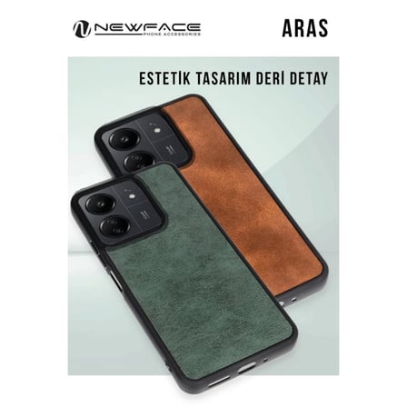 Galaxy S24 FE Kılıf Aras Deri Kapak - Koyu Yeşil