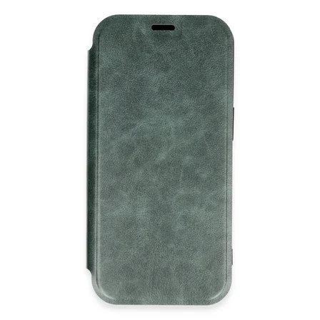 iPhone 16 Pro Kılıf Flip Cover - Koyu Yeşil