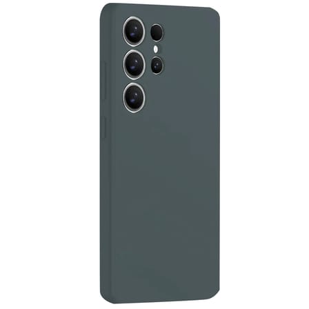 Galaxy S25 Ultra Kılıf Nano içi Kadife Silikon - Koyu Yeşil