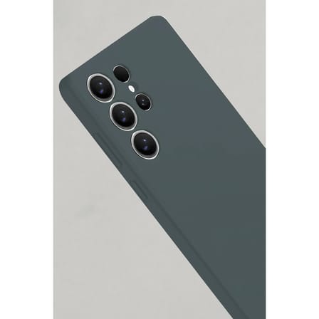 Galaxy S25 Ultra Kılıf Nano içi Kadife Silikon - Koyu Yeşil