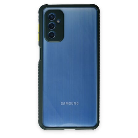 Galaxy M52 5G Kılıf Miami Şeffaf Silikon - Koyu Yeşil