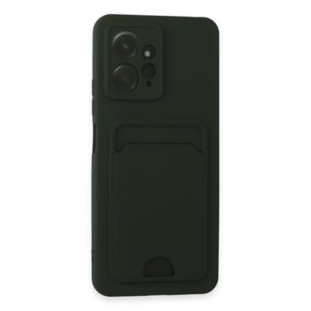 Redmi Note 12 4G Kılıf Kelvin Kartvizitli Silikon - Koyu Yeşil