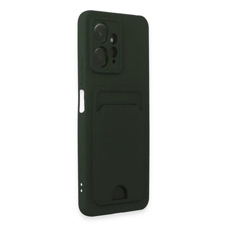 Redmi Note 12 4G Kılıf Kelvin Kartvizitli Silikon - Koyu Yeşil