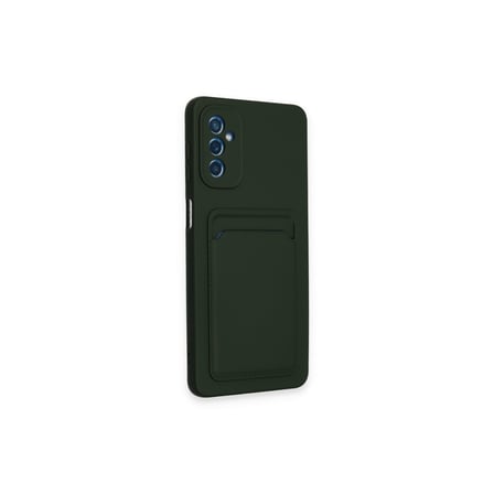 Galaxy A14 4G Kılıf Kelvin Kartvizitli Silikon - Koyu Yeşil