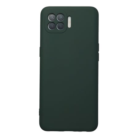 Reno 4 Lite Kılıf Nano içi Kadife Silikon - Koyu Yeşil