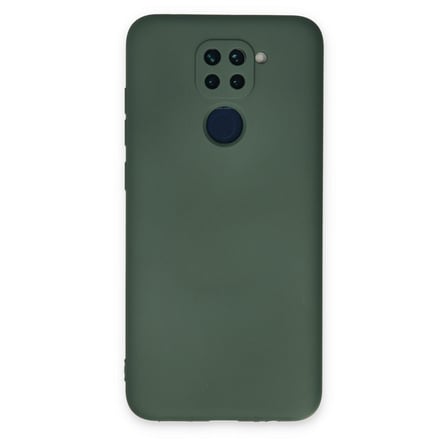 Redmi Note 9 Kılıf Nano içi Kadife Silikon - Koyu Yeşil