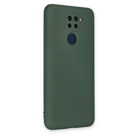 Redmi Note 9 Kılıf Nano içi Kadife Silikon - Koyu Yeşil