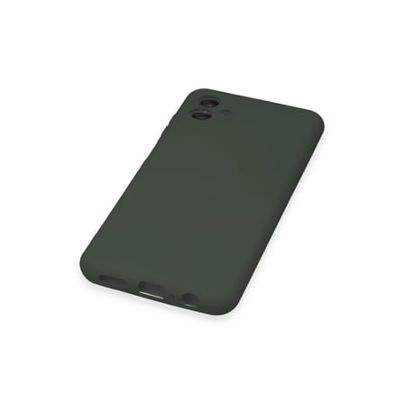 Galaxy A04E Kılıf Nano içi Kadife Silikon - Koyu Yeşil