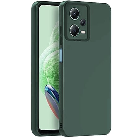 Redmi Note 12 Pro 5G Kılıf Nano içi Kadife Silikon - Koyu Yeşil