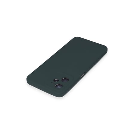Realme C35 Kılıf Nano içi Kadife Silikon - Koyu Yeşil