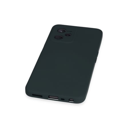 Realme C35 Kılıf Nano içi Kadife Silikon - Koyu Yeşil