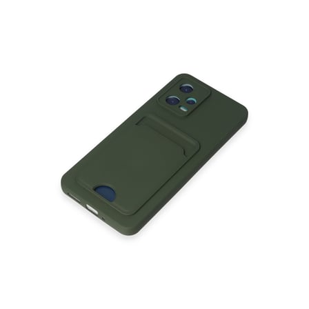 Poco X5 5G Kılıf Kelvin Kartvizitli Silikon - Koyu Yeşil