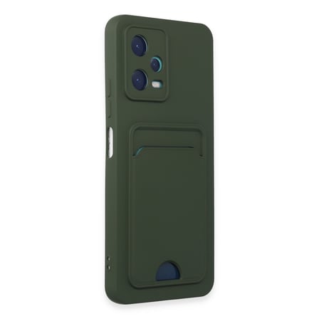 Poco X5 5G Kılıf Kelvin Kartvizitli Silikon - Koyu Yeşil
