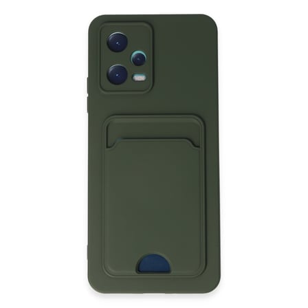 Poco X5 5G Kılıf Kelvin Kartvizitli Silikon - Koyu Yeşil