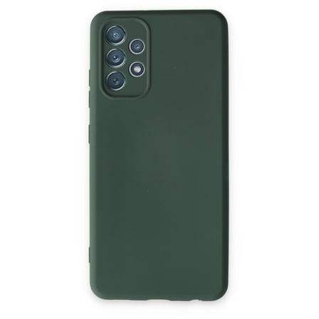 Galaxy A13 4G Kılıf Nano içi Kadife Silikon - Koyu Yeşil