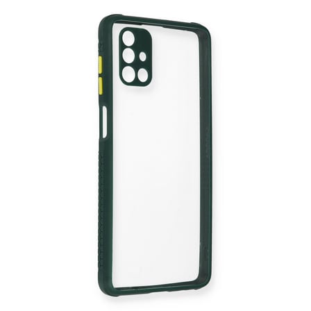 Galaxy M51 Kılıf Miami Şeffaf Silikon - Koyu Yeşil