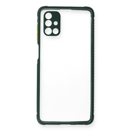 Galaxy M51 Kılıf Miami Şeffaf Silikon - Koyu Yeşil