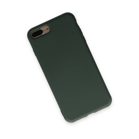 iPhone 7 Plus Kılıf Nano içi Kadife Silikon - Koyu Yeşil