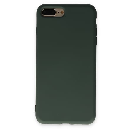 iPhone 7 Plus Kılıf Nano içi Kadife Silikon - Koyu Yeşil