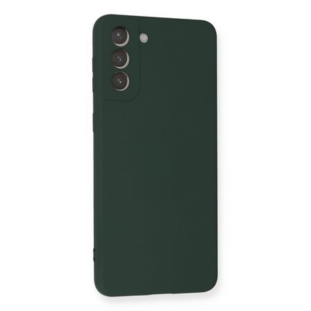 Galaxy S21 Plus Kılıf Nano içi Kadife Silikon - Koyu Yeşil