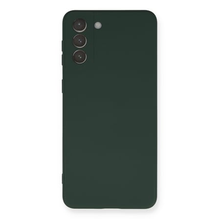 Galaxy S21 Plus Kılıf Nano içi Kadife Silikon - Koyu Yeşil